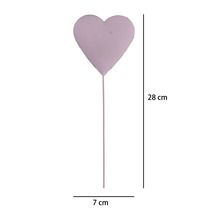 Gartenstecker Herz Lafiora 28 cm Metall rosa
