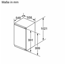 Dessin technique d'un appareil encastrable avec dimensions en millimètres.
