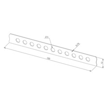 Lochband aus Metall mit 5 Millimeter Lochdurchmesser und 12 Millimeter Breite zur Befestigung