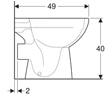 Stand-WC GEBERIT Renova Tiefspüler ohne Spülrand Wassersparend weiß ohne WC-Sitz 500480012-thumb-1