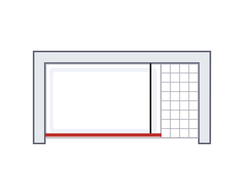 Trockenbauwand mit Revisionsklappe und Inspektionsöffnung