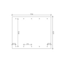 Carport double SKAN HOLZ Wallgau avec lattis et ancrage pour poteaux H 620 x 750 cm imprégné