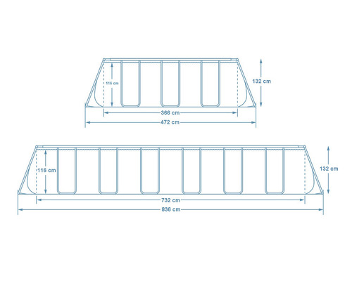 Abbildung der Poolabmessungen