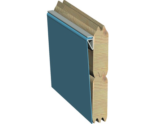 Detailansicht eines Holzpaneels mit Nut- und Federverbindung