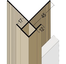 Illustration d'un profilé d'angle avec dimensions