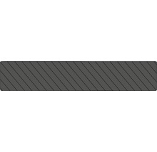 Graues Gummiprofil mit diagonalen Rillen