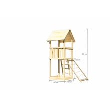 Tour de jeu en bois avec échelle et dimensions