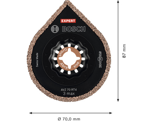 Bosch Expert AVZ 70 RT4 Feuille abrasive, 70 millimètres de diamètre et fixation Starlock