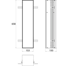 Module WC emco asis plus pour montage encastré 658 mm butée à gauche 975611006-thumb-3