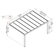 Toiture pour terrasse CANOPIA by Palram Stockholm 515 x 330,5 cm