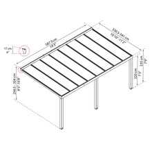 Toiture pour terrasse CANOPIA by Palram Stockholm 587,5 x 330,5 cm