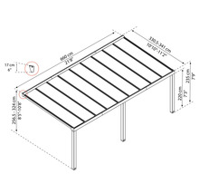 Toiture pour terrasse CANOPIA by Palram Stockholm 660 x 330,5 cm
