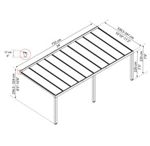 Toiture pour terrasse CANOPIA by Palram Stockholm 732 x 330,5 cm