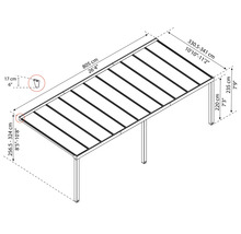 Toiture pour terrasse CANOPIA by Palram Stockholm 805 x 330,5 cm