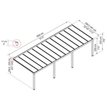 Toiture pour terrasse CANOPIA by Palram Stockholm 950 x 330,5 cm