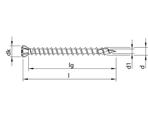 Dessin technique d''une vis avec indications de mesure