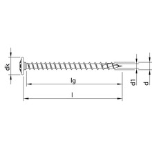 Schéma technique d''une vis avec dimensions