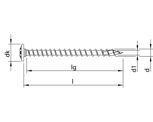 Dessin d''une vis avec indications de dimensions