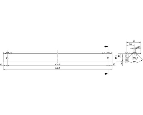 Dessin technique avec indications de dimensions