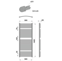 Dessin technique d''un radiateur avec cotes