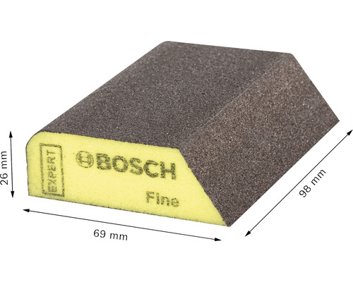 Éponge abrasive Bosch avec dimensions