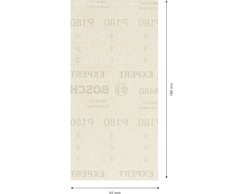 Bosch Expert Schleifblatt mit einer Größe von 93 mm x 186 mm