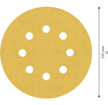 Schleifblatt für Exzenterschleifer Bosch, Ø125 mm, Korn 180, 8-Loch, 50 Stück