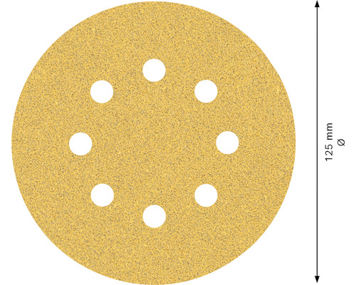 Schleifscheibe, 125 mm Durchmesser mit Löchern