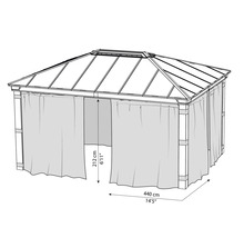 Seitenteile Palram – Canopia Dallas 4900 grau