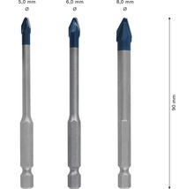 Kit foret en céramique Bosch HEX-9, kit 3 pces EXPERT-thumb-3