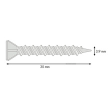 Vis pour plaques de plâtre Knauf SN 3,9 mm x 30 mm paquet = 1000 pces