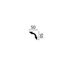 Abmessungen einer Zierleiste: 50 x 50 Millimeter