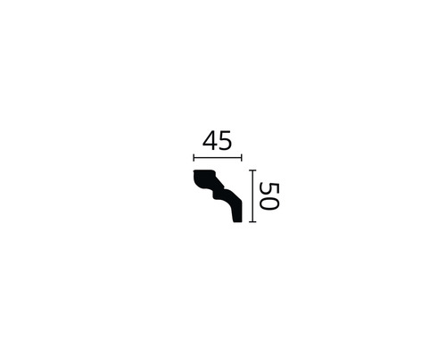 Tringle de profil avec dimensions 45 sur 50
