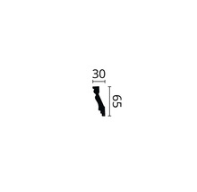 Abmessungen einer Zierleiste: 30 mal 65 Millimeter.