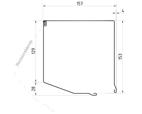 Dessin technique d''une trappe de visite avec dimensions