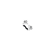 Abmessungsprofil für Zierleiste: 40 mm