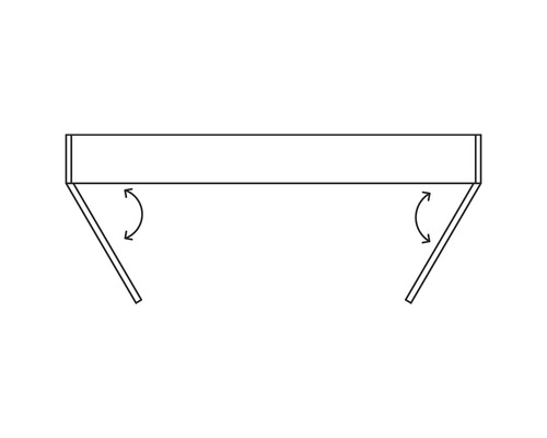 Console pliante avec mouvement pivotant