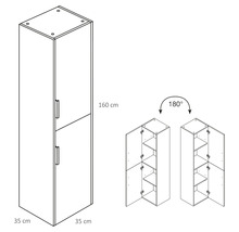 Meuble haut Bolo vert 160 cm