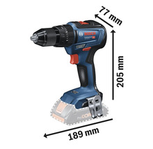 Visseuse-perceuse sans fil Bosch avec dimensions