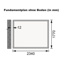 Gartenhaus Karibu Selbitz 2 255 x 232 cm terragrau