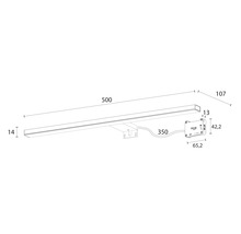 LED Spiegelaufsteckleuchte ESTHER 2 50cm chrom