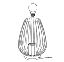 Lampe de table Newtown 1 ampoule noire H 230 mm-thumb-4