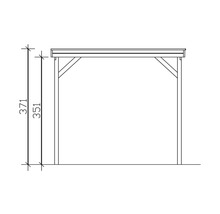 Carport pour un véhicule Skanholz Friesland 397 x 708 cm, imprégné par immersion-thumb-2