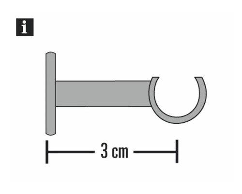 3 cm Gardinenstangenhalterung