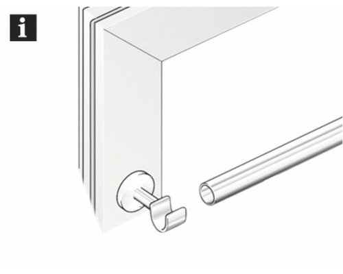 Detailansicht einer Heizkörperbefestigung mit Haken