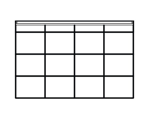 Regaleinsatz mit zwölf Fächern