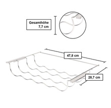 Étagère à bouteilles mesurant 47,8 cm de large, 28,7 cm de profondeur et 7,7 cm de haut