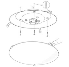 Plafonnier LED 11W 950 lm 3000 K Ø 31,5 cm Margitta blanc