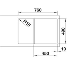Spüle Blanco AXIA III 45 S 780 x 510 mm weiß 523177