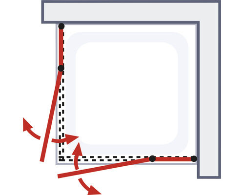 Illustration eines Rollladenkastens mit Führungsschienen